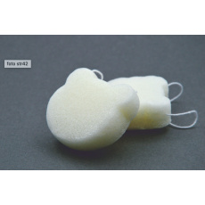 KONJAC sponge white bear 1 pc