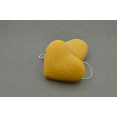 KONJAC sponge with turmeric extract heart 1 pc